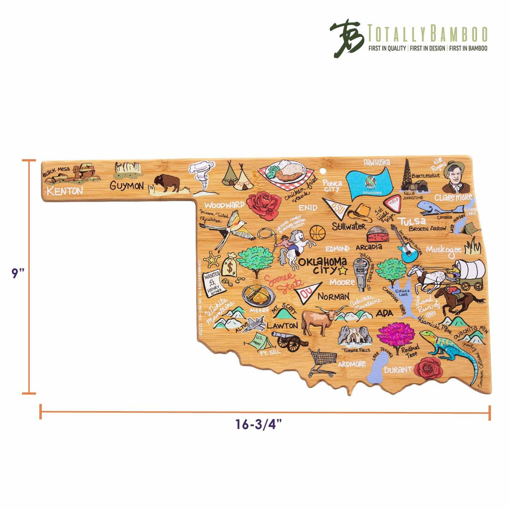 Oklahoma Cutting Board with Artwork by Fish Kiss™