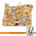 Oregon Cutting Board with Artwork by Fish Kiss™