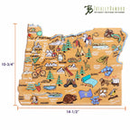 Oregon Cutting Board with Artwork by Fish Kiss™