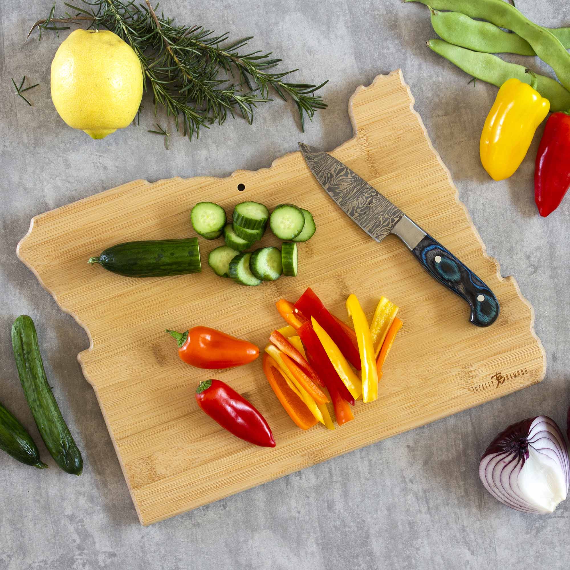 Oregon Cutting Board with Artwork by Fish Kiss™