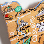 Oregon Cutting Board with Artwork by Fish Kiss™