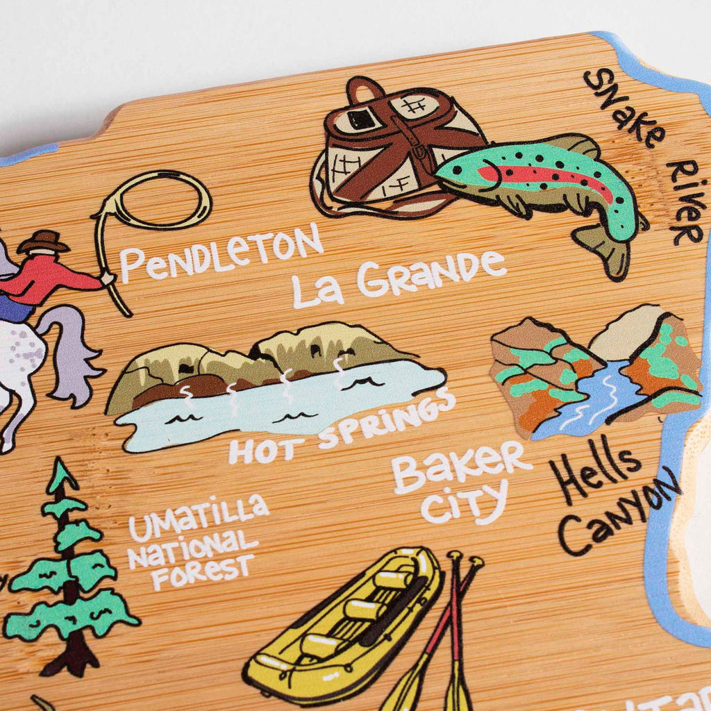 Oregon Cutting Board with Artwork by Fish Kiss™