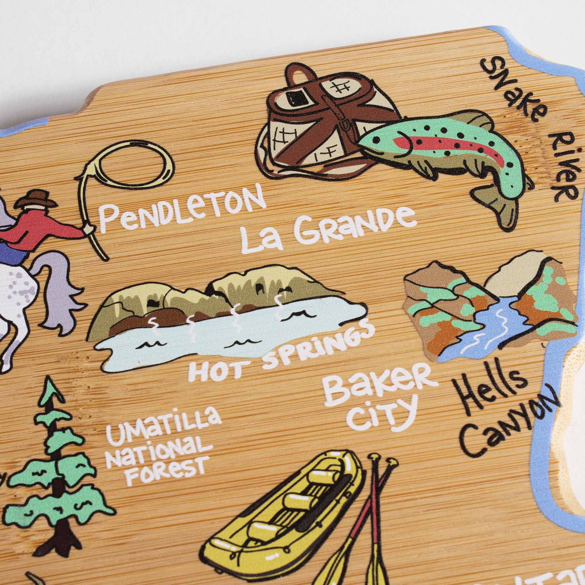 Oregon Cutting Board with Artwork by Fish Kiss™