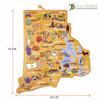 Rhode Island Cutting Board with Artwork by Fish Kiss™
