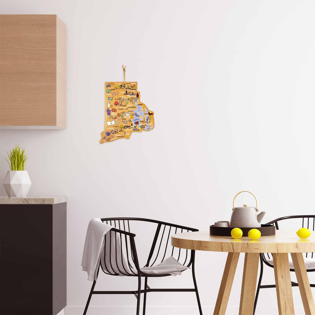 Rhode Island Cutting Board with Artwork by Fish Kiss™