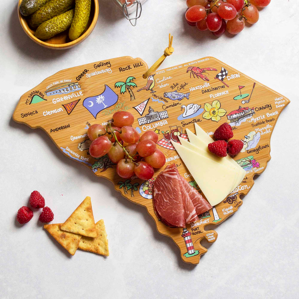 South Carolina Cutting Board with Artwork by Fish Kiss™