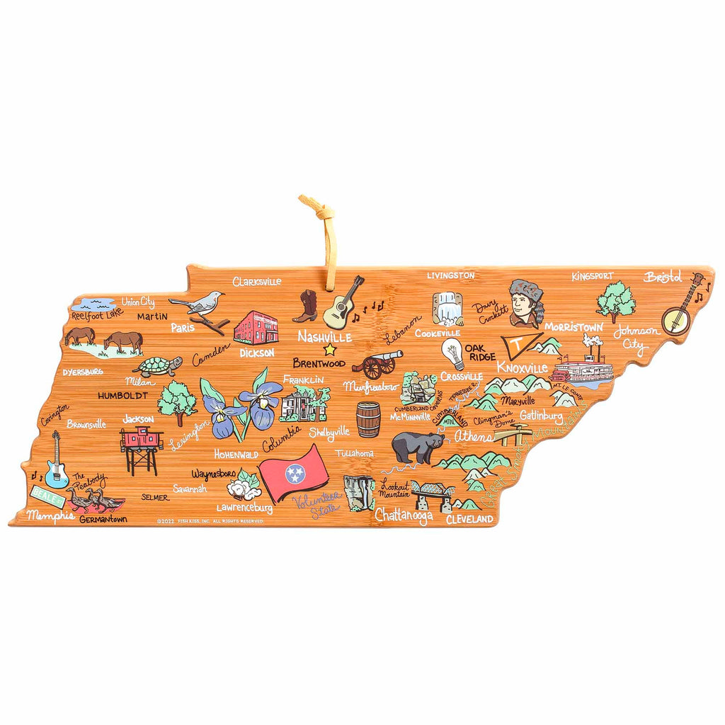 Tennessee Cutting Board with Artwork by Fish Kiss™