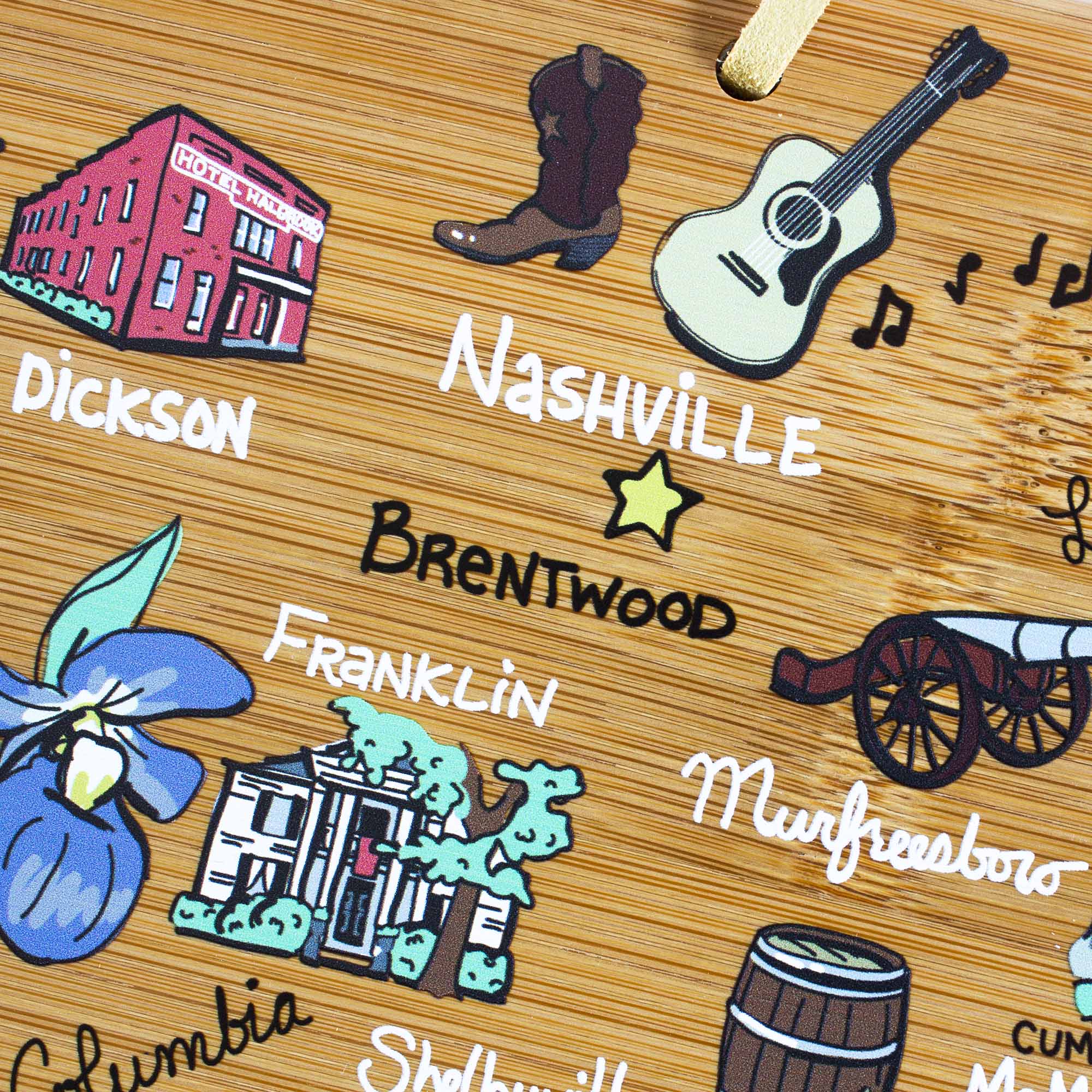 Tennessee Cutting Board with Artwork by Fish Kiss™