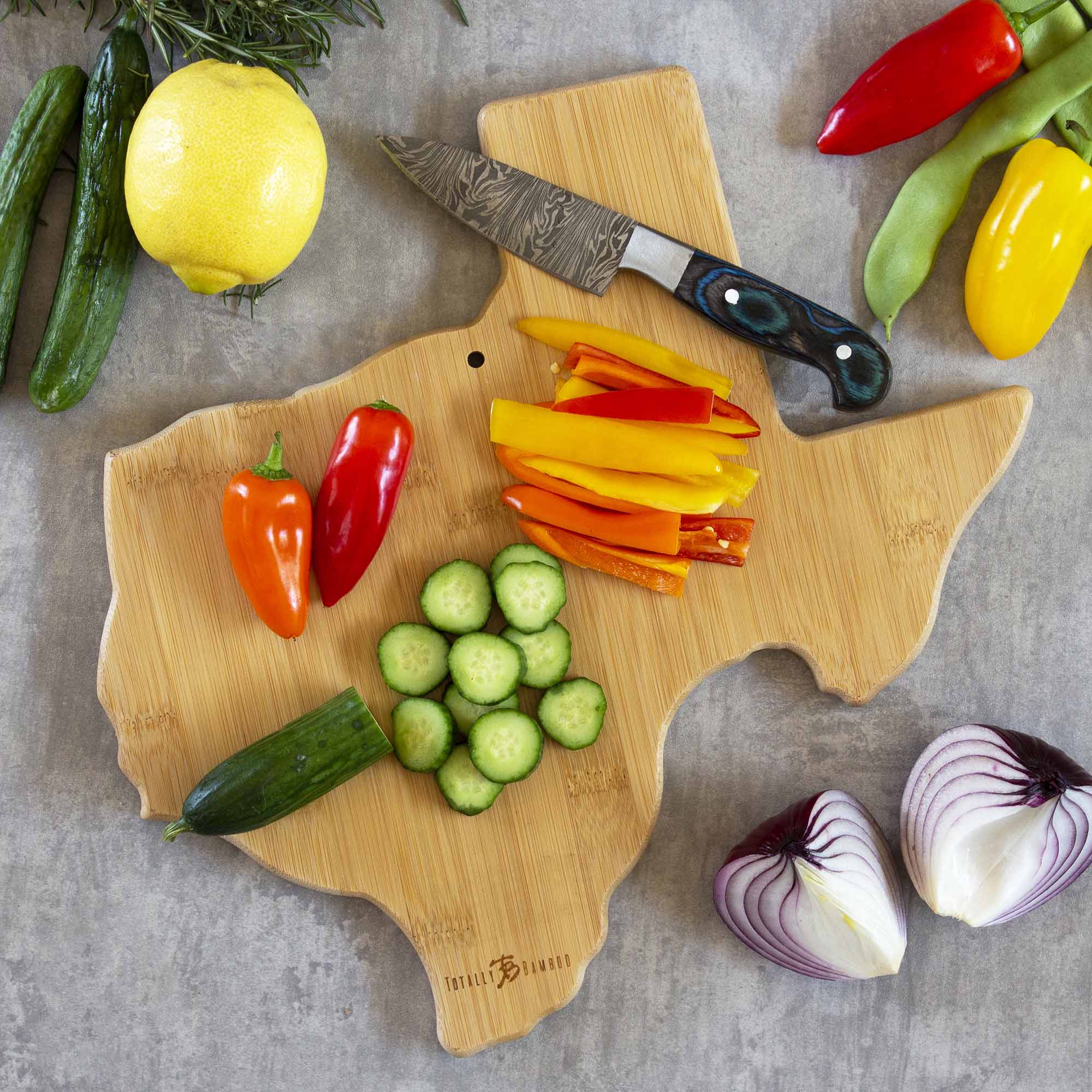 Texas Cutting Board with Artwork by Fish Kiss™