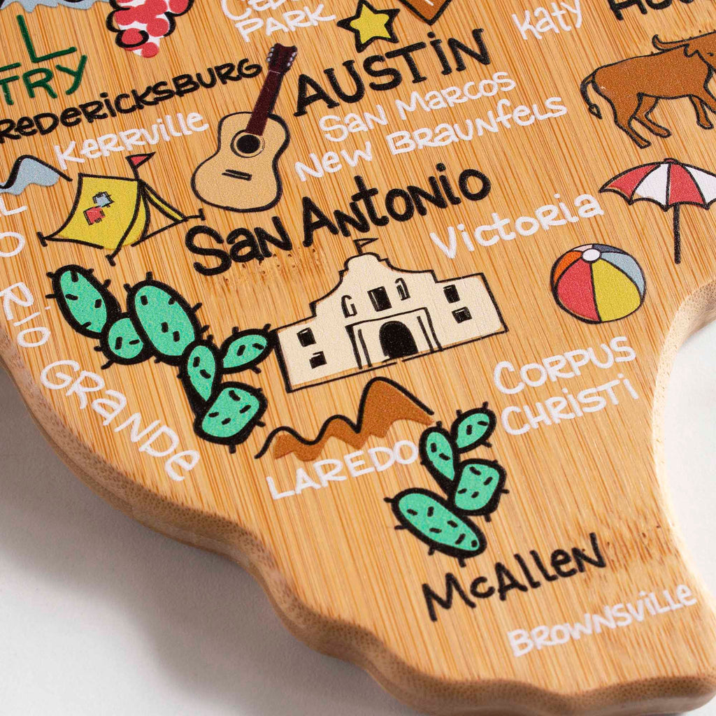 Texas Cutting Board with Artwork by Fish Kiss™