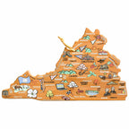 Virginia Cutting Board with Artwork by Fish Kiss™
