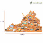 Virginia Cutting Board with Artwork by Fish Kiss™