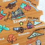 Virginia Cutting Board with Artwork by Fish Kiss™