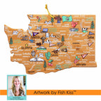 Washington Cutting Board with Artwork by Fish Kiss™
