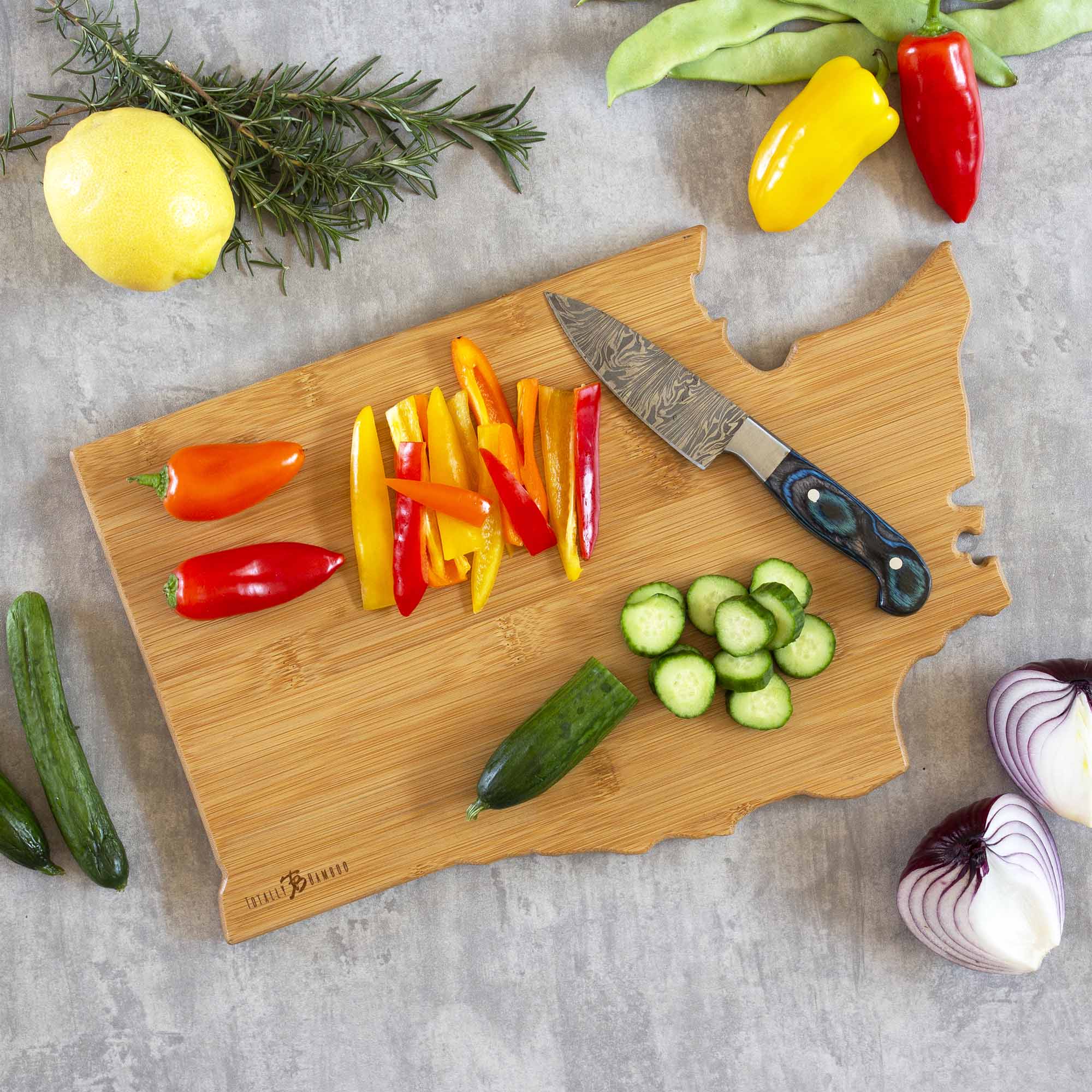 Washington Cutting Board with Artwork by Fish Kiss™