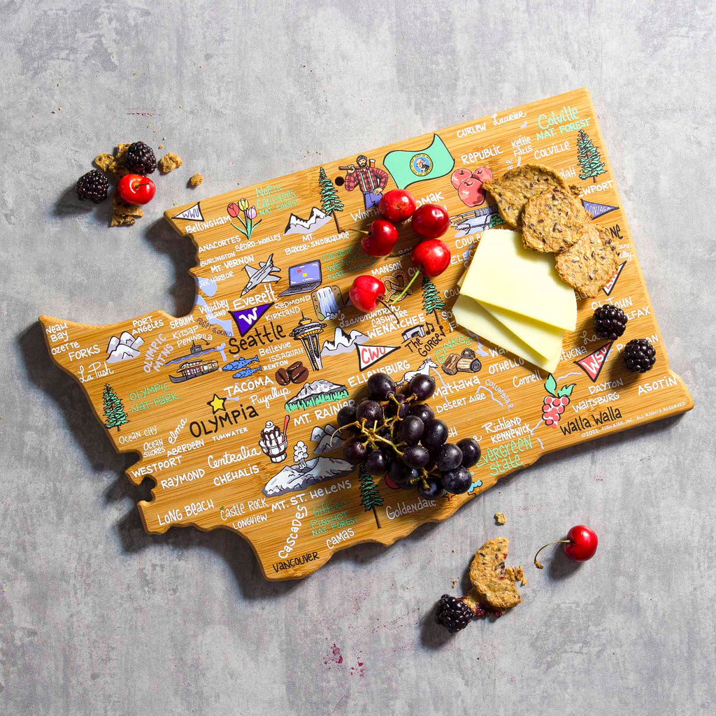 Washington Cutting Board with Artwork by Fish Kiss™