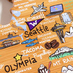 Washington Cutting Board with Artwork by Fish Kiss™