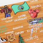 Washington Cutting Board with Artwork by Fish Kiss™