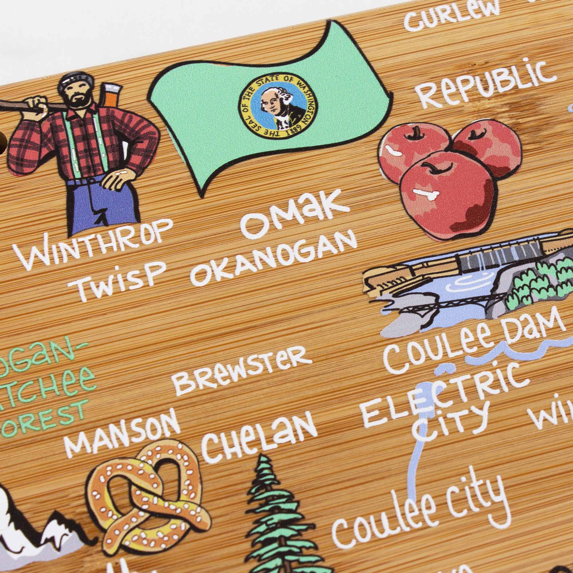 Washington Cutting Board with Artwork by Fish Kiss™