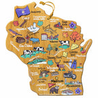 Wisconsin Cutting Board with Artwork by Fish Kiss™