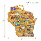 Wisconsin Cutting Board with Artwork by Fish Kiss™