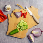 Wisconsin Cutting Board with Artwork by Fish Kiss™