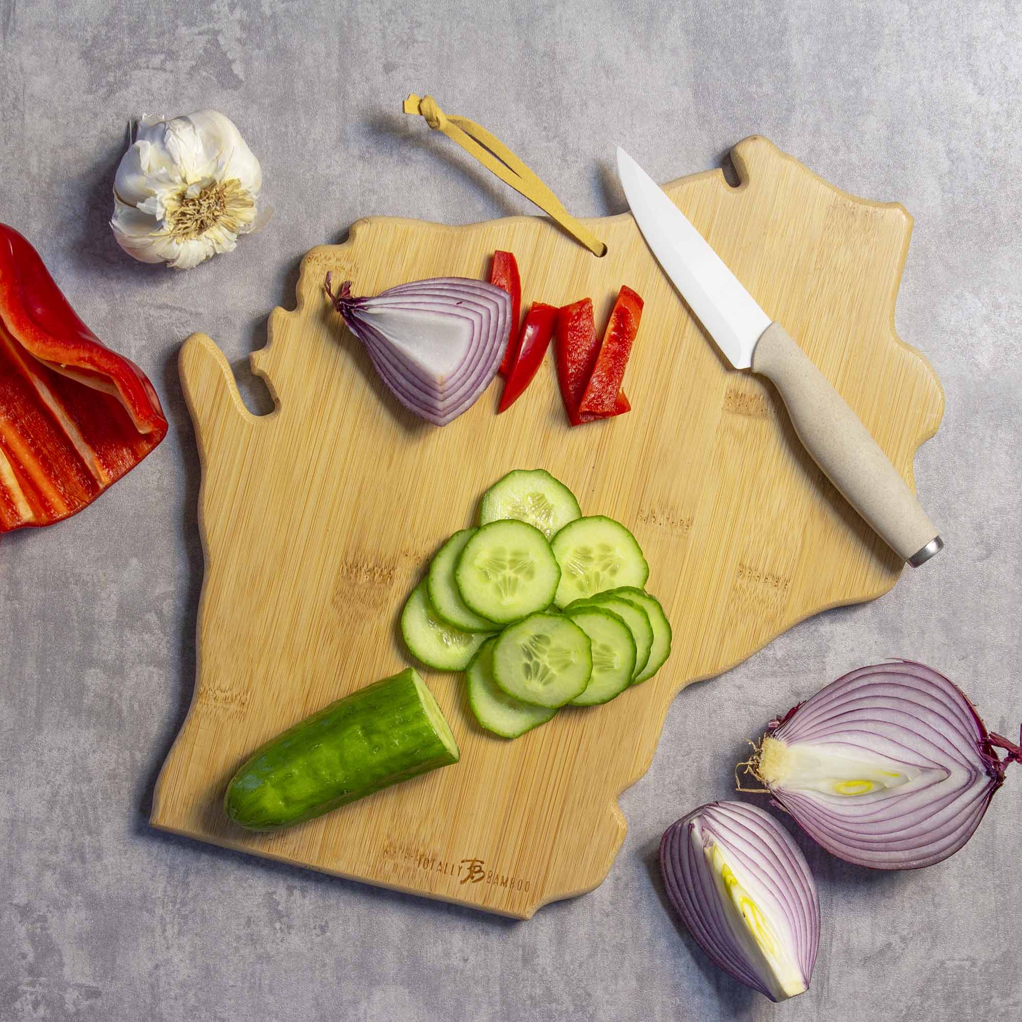 Wisconsin Cutting Board with Artwork by Fish Kiss™