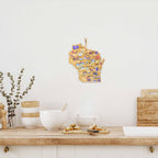 Wisconsin Cutting Board with Artwork by Fish Kiss™