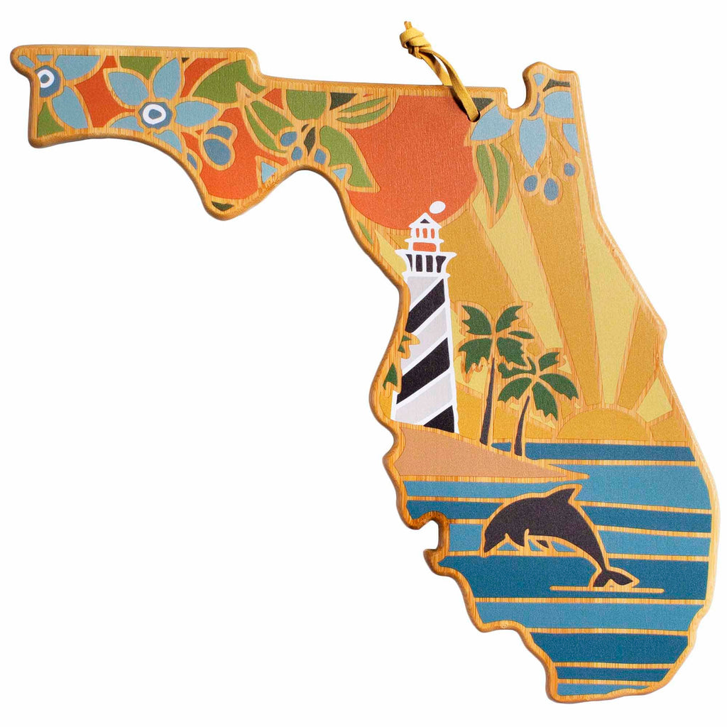 Florida Cutting Board with Artwork by Summer Stokes