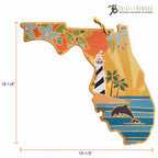 Florida Cutting Board with Artwork by Summer Stokes