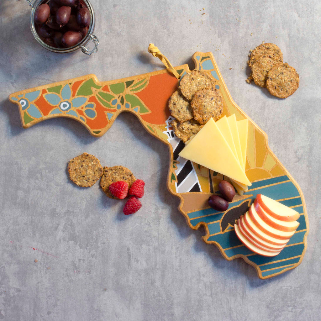 Florida Cutting Board with Artwork by Summer Stokes