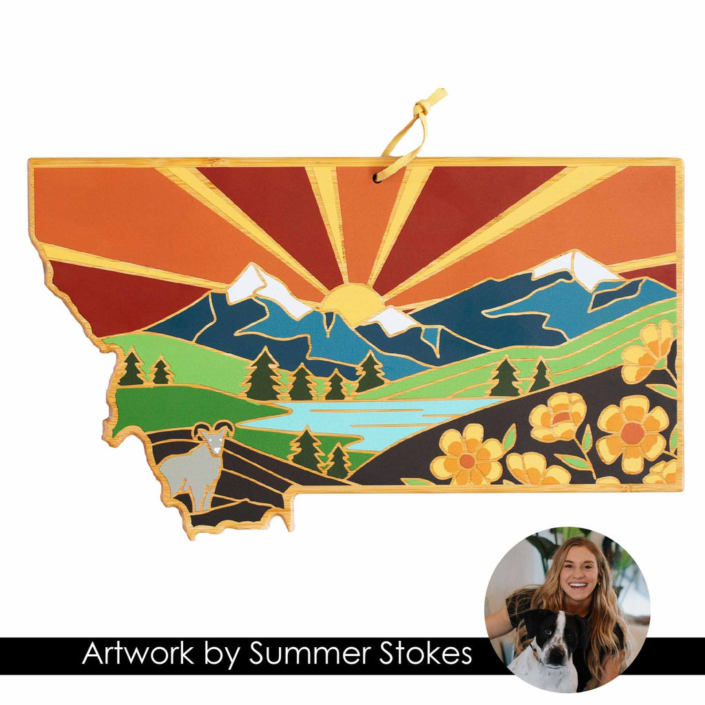 Montana Cutting Board with Artwork by Summer Stokes