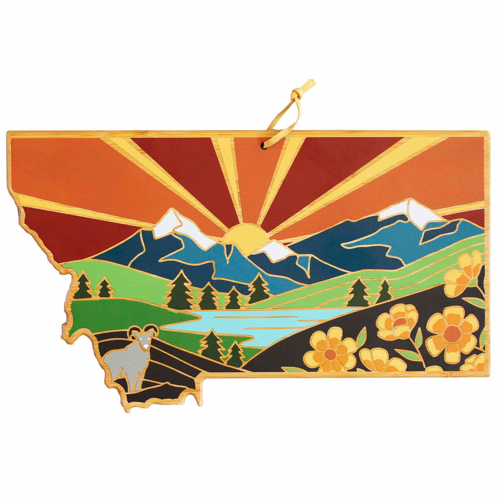 Montana Cutting Board with Artwork by Summer Stokes