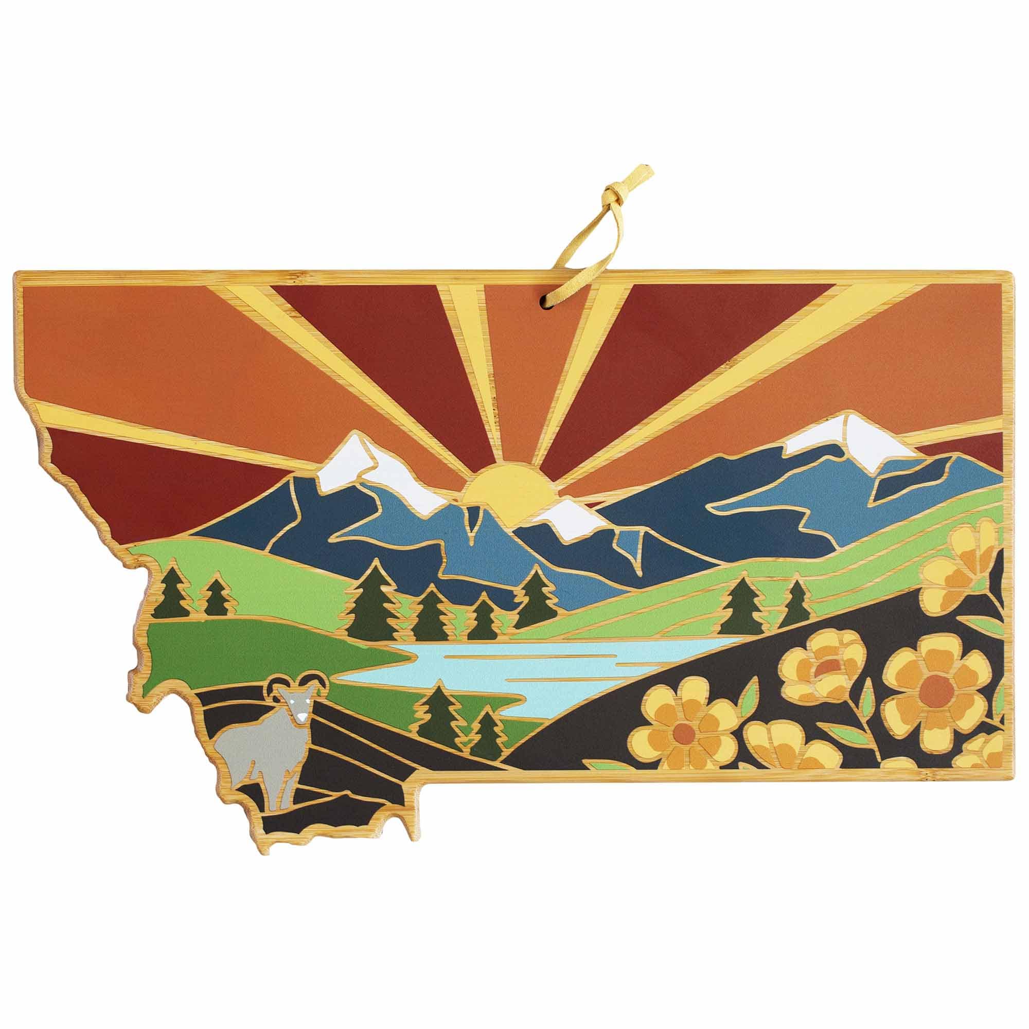 Montana Cutting Board with Artwork by Summer Stokes