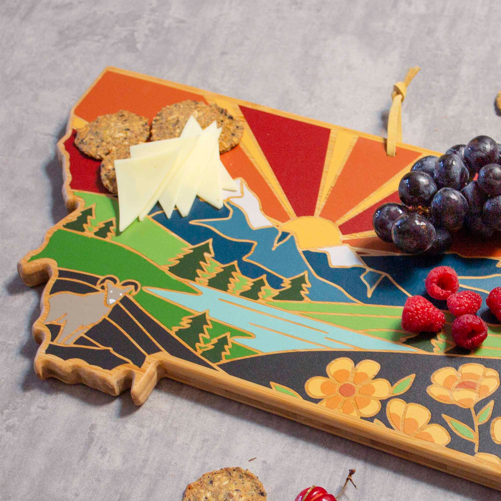 Montana Cutting Board with Artwork by Summer Stokes