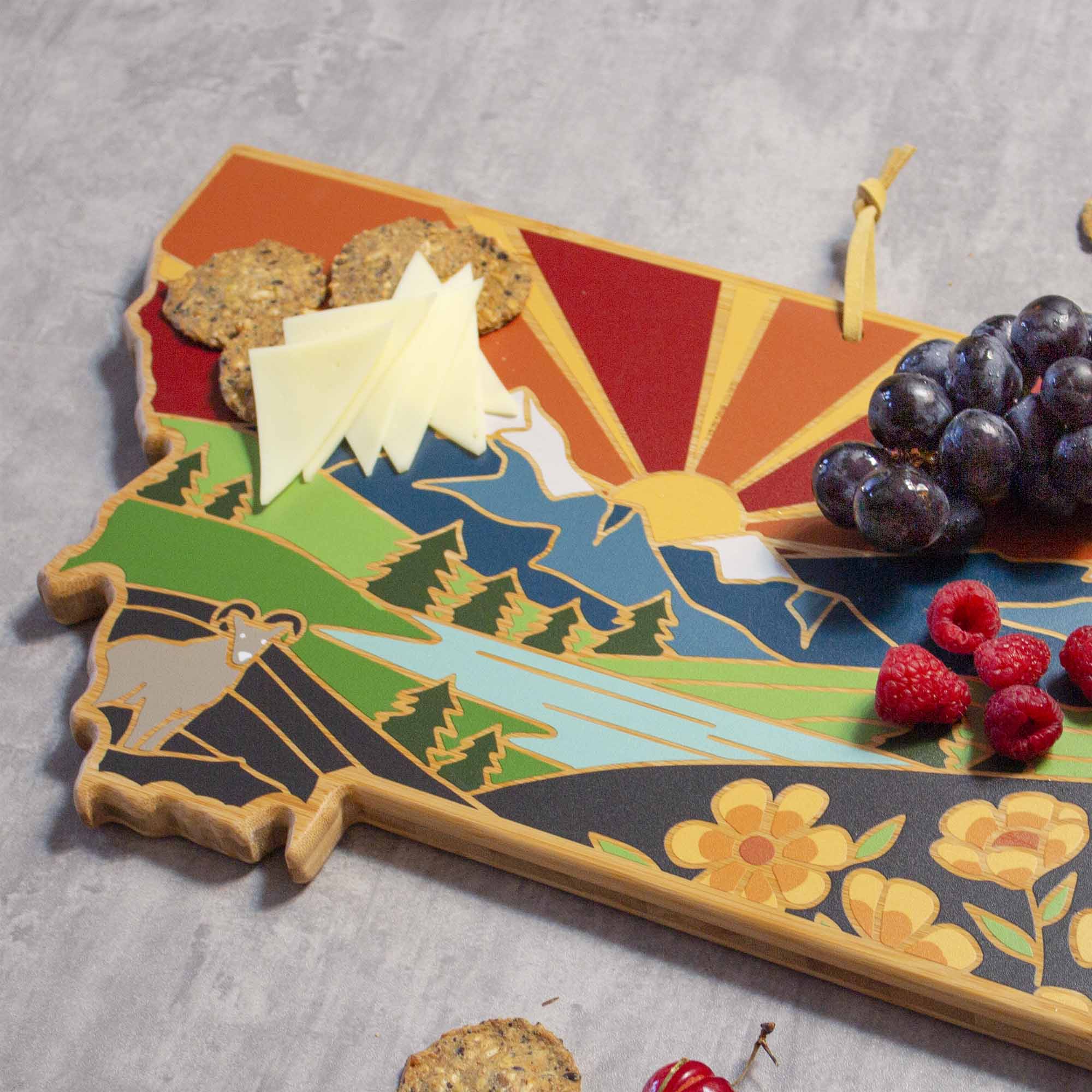 Montana Cutting Board with Artwork by Summer Stokes