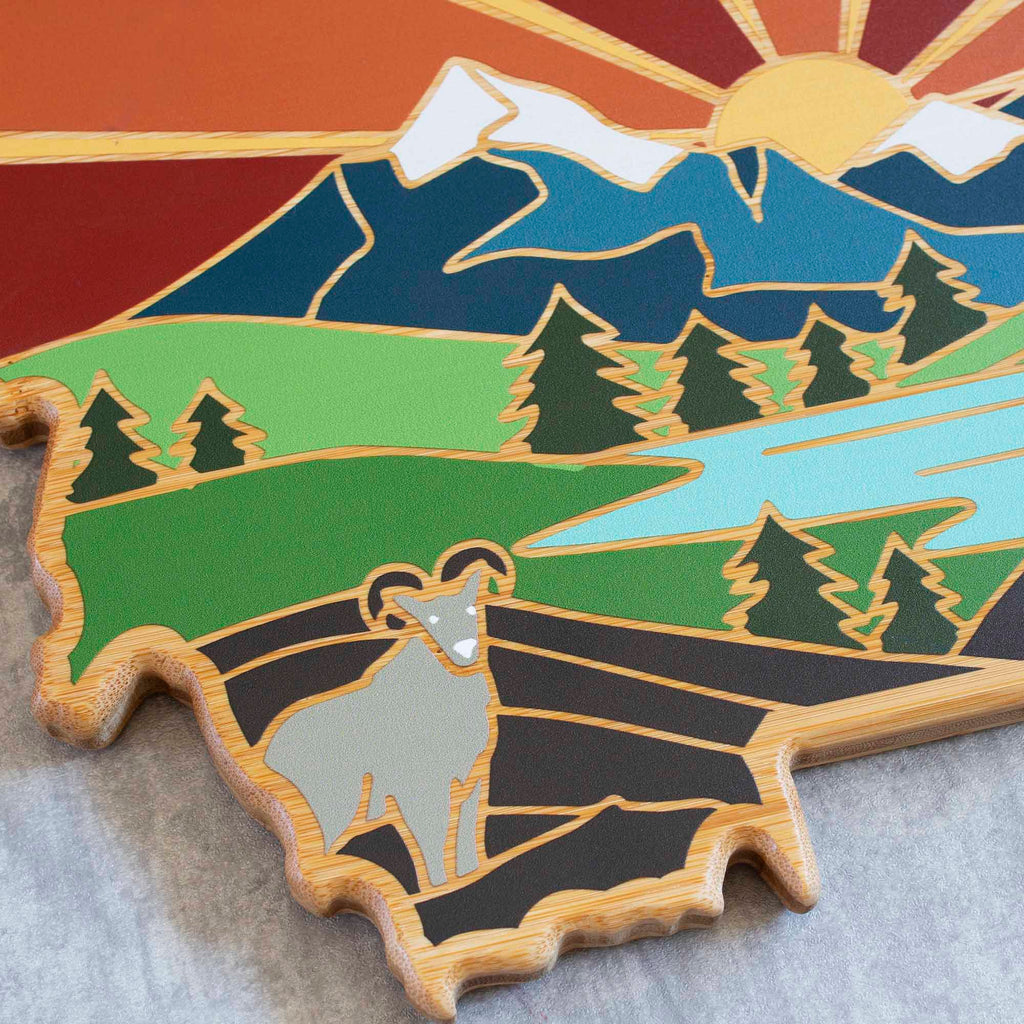 Montana Cutting Board with Artwork by Summer Stokes