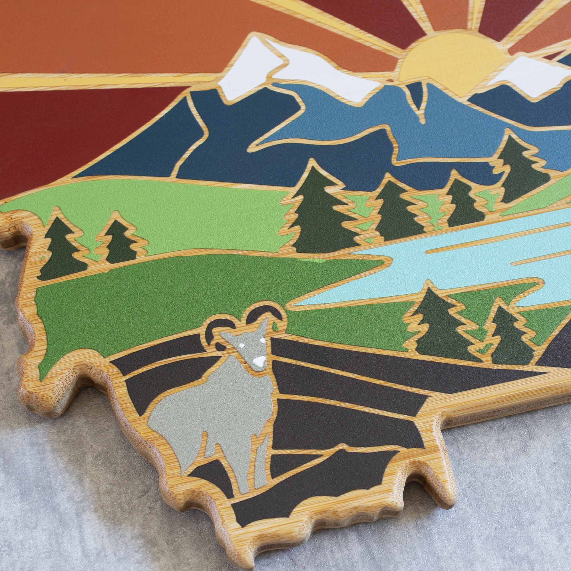Montana Cutting Board with Artwork by Summer Stokes