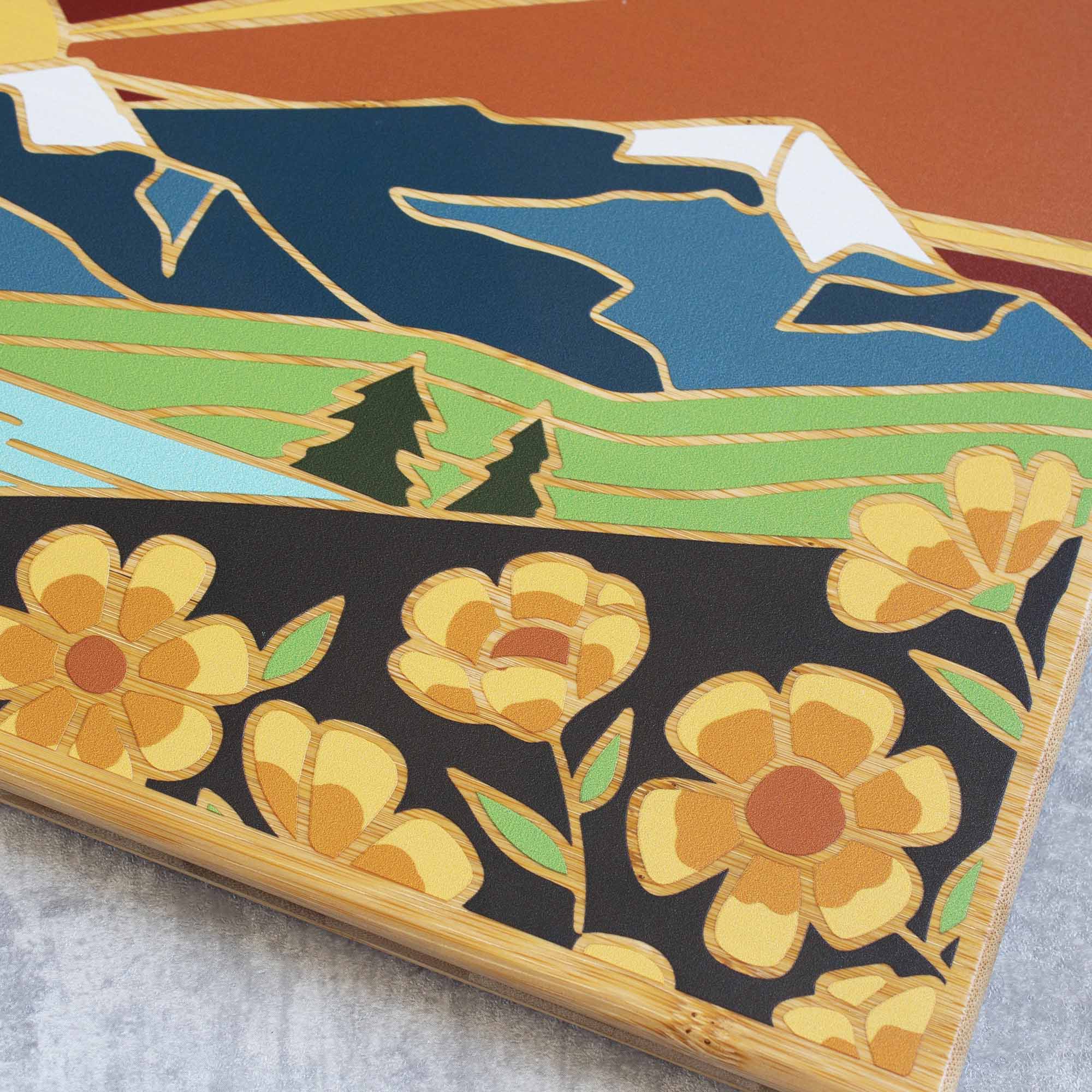 Montana Cutting Board with Artwork by Summer Stokes