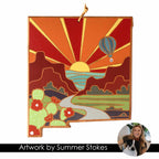 New Mexico Cutting Board with Artwork by Summer Stokes