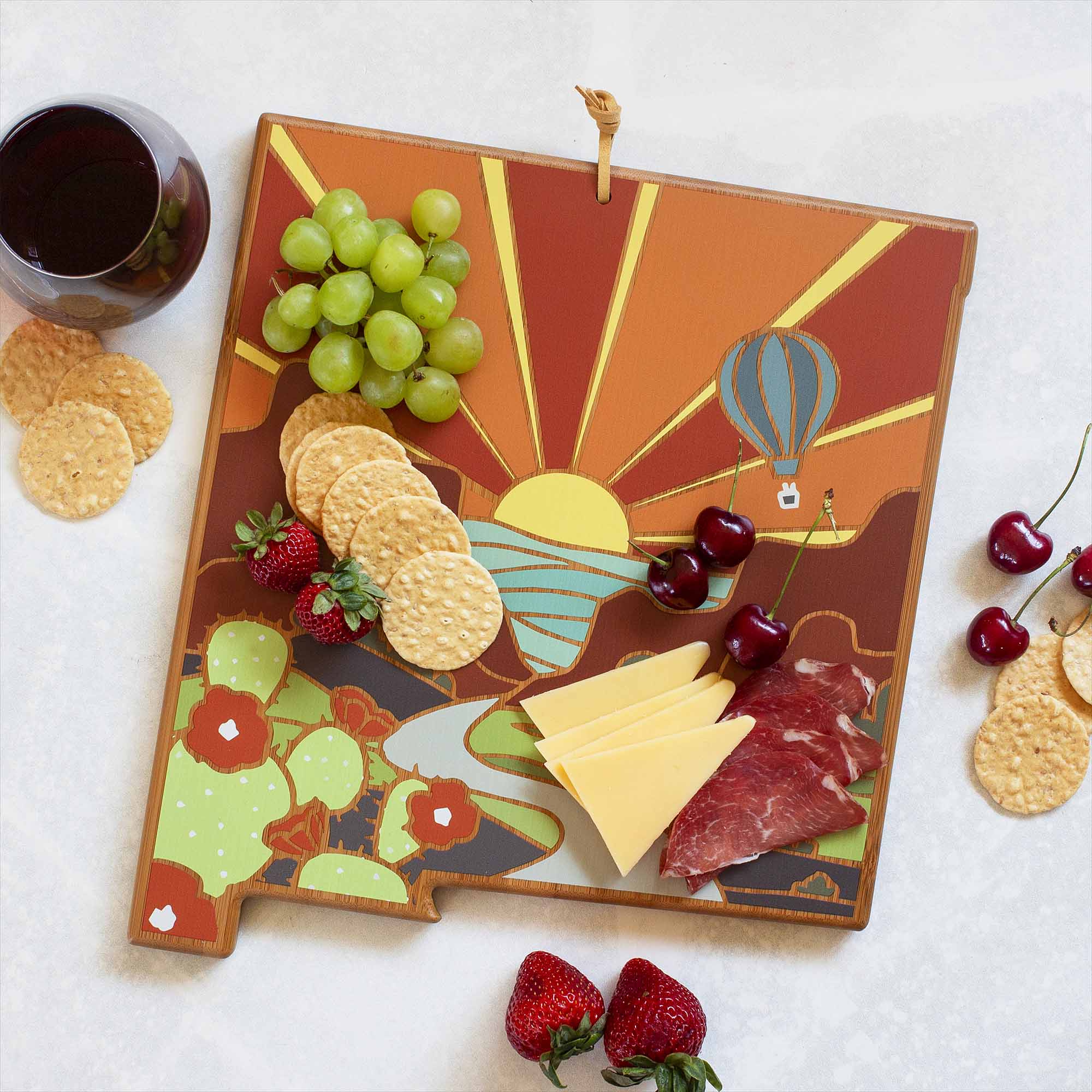 New Mexico Cutting Board with Artwork by Summer Stokes
