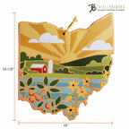 Ohio Cutting Board with Artwork by Summer Stokes