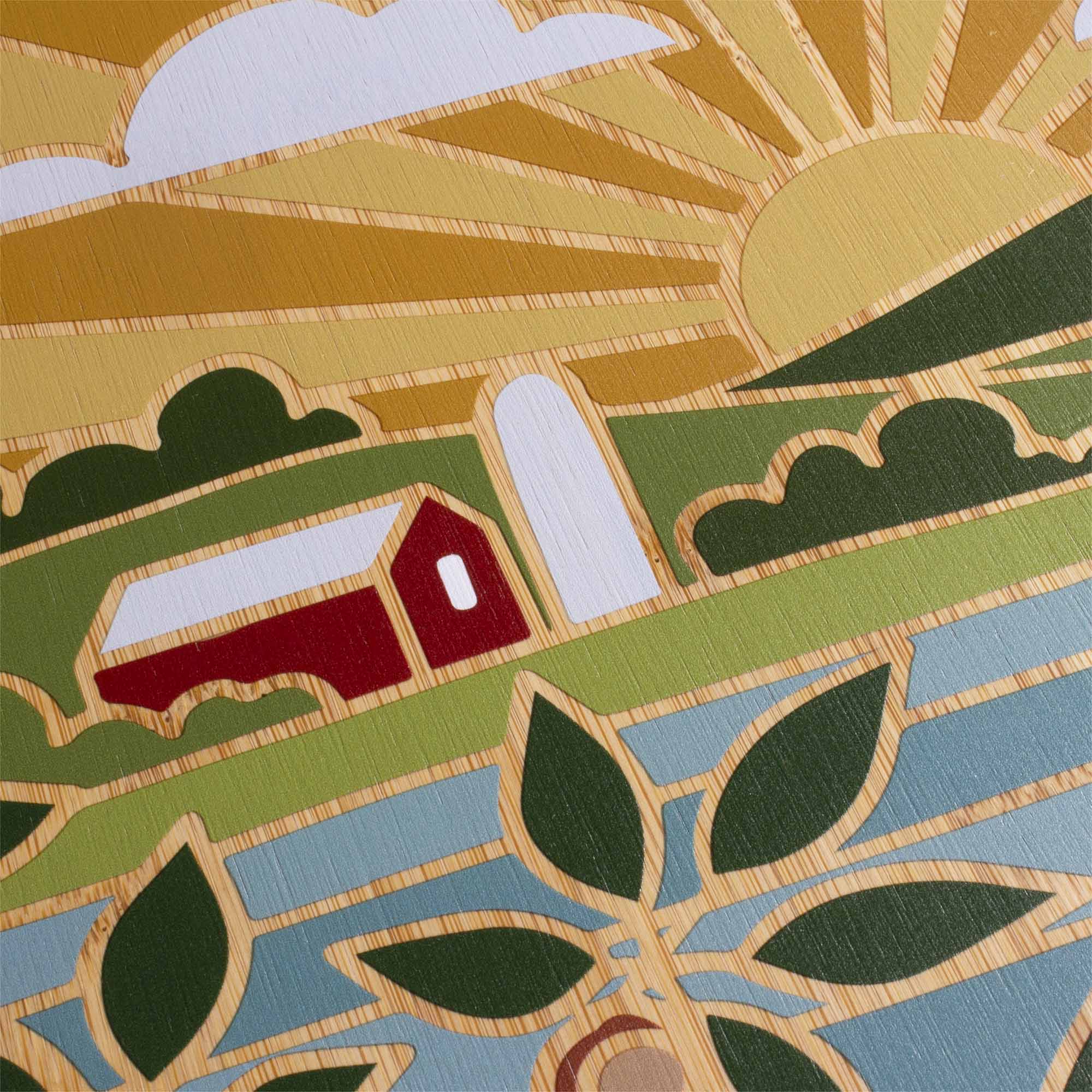 Ohio Cutting Board with Artwork by Summer Stokes