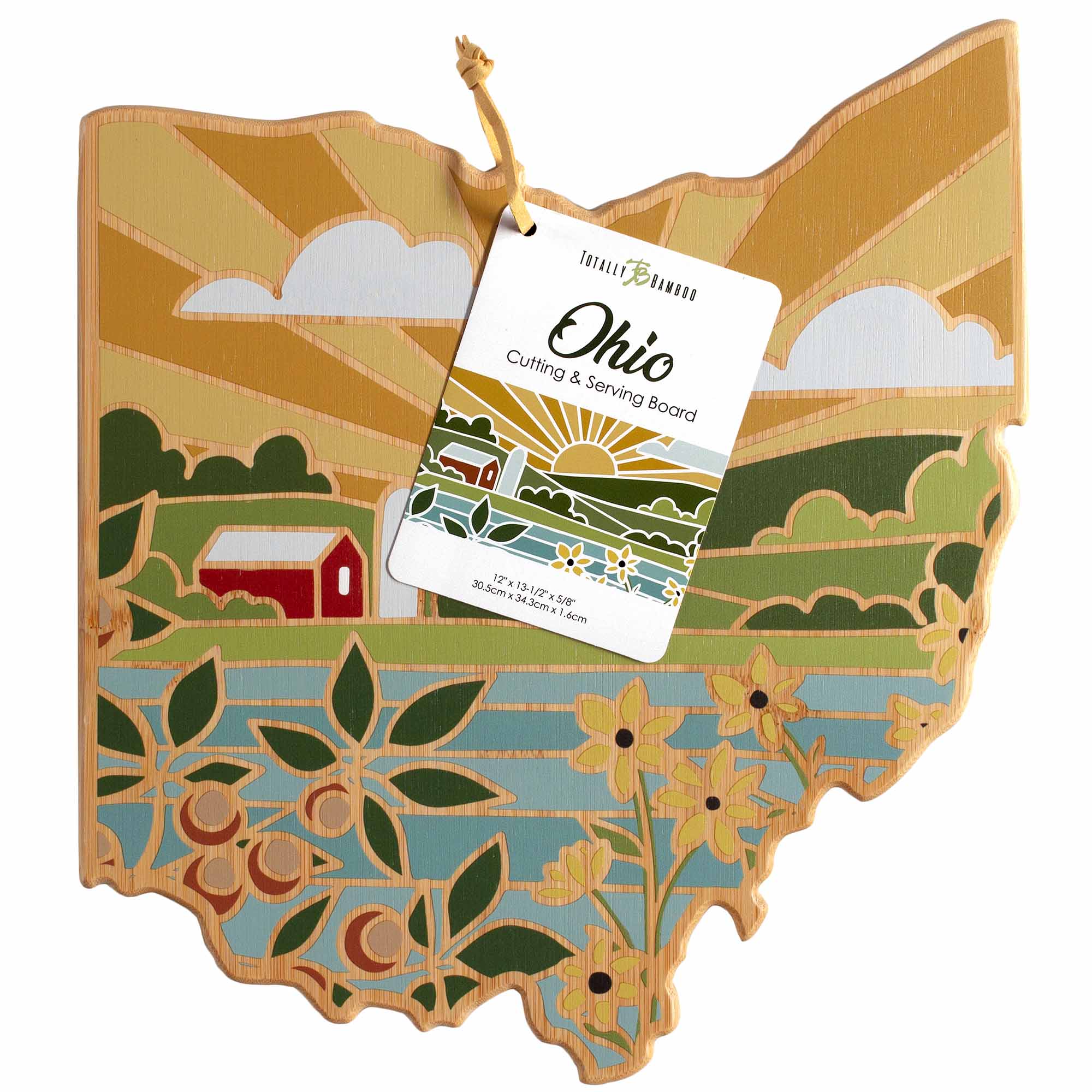 Ohio Cutting Board with Artwork by Summer Stokes
