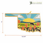 Oklahoma Cutting Board with Artwork by Summer Stokes