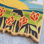 Oklahoma Cutting Board with Artwork by Summer Stokes