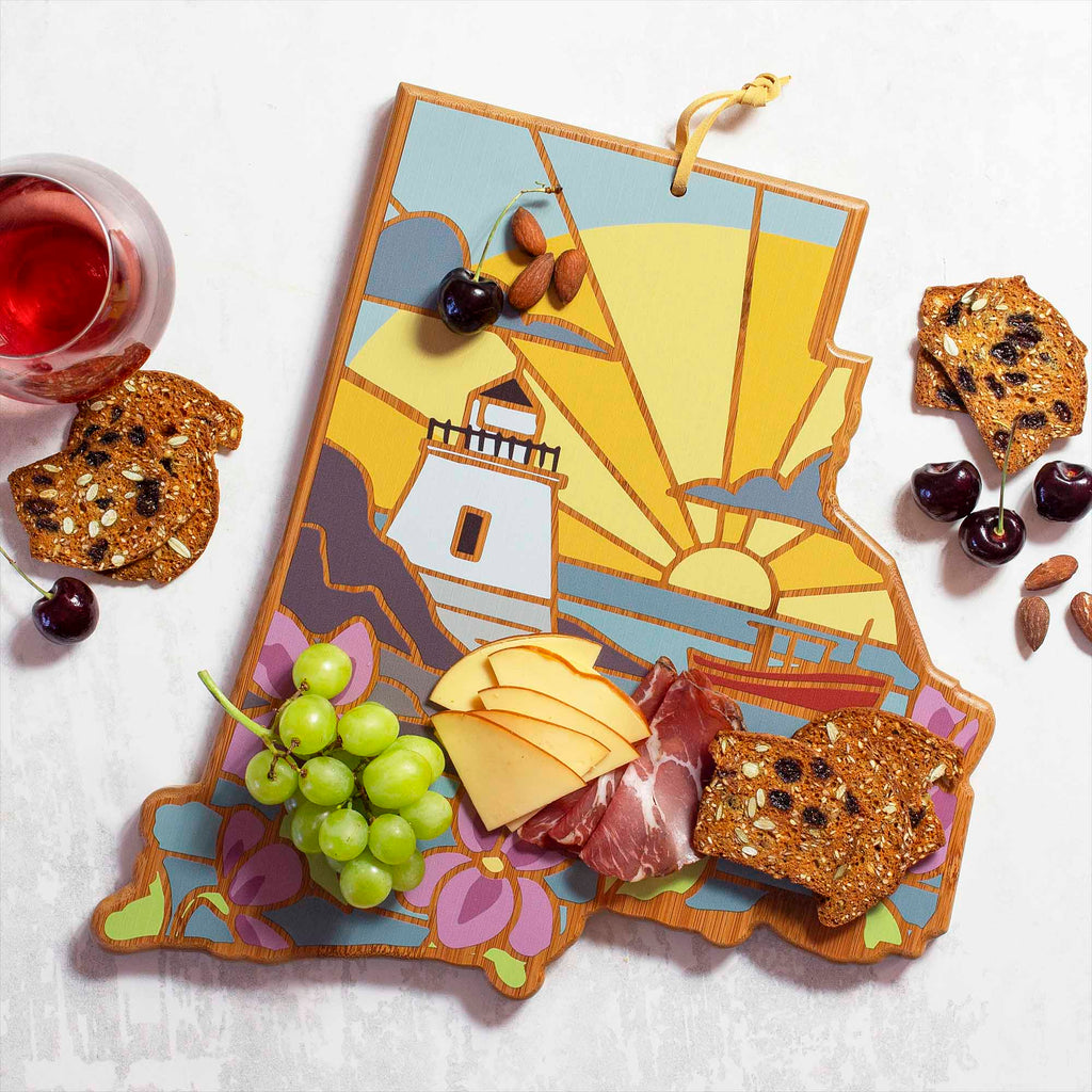Rhode Island Cutting Board with Artwork by Summer Stokes