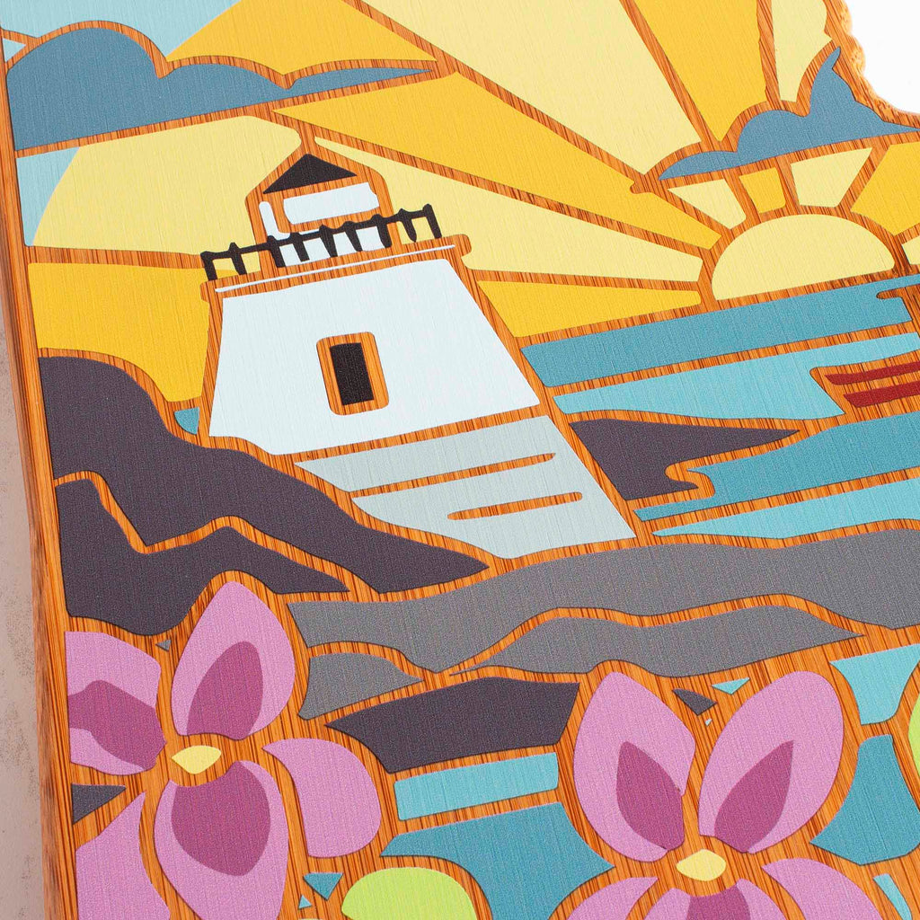 Rhode Island Cutting Board with Artwork by Summer Stokes