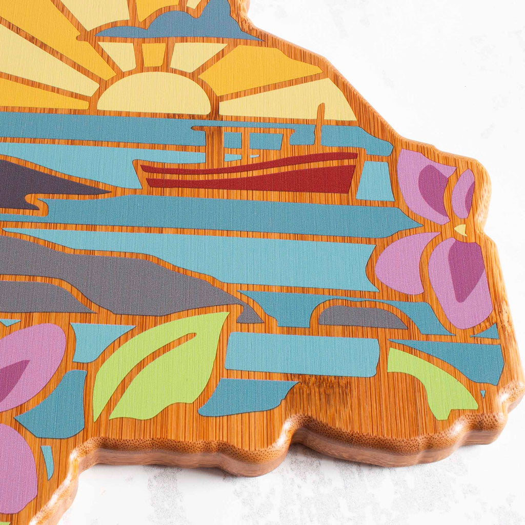 Rhode Island Cutting Board with Artwork by Summer Stokes