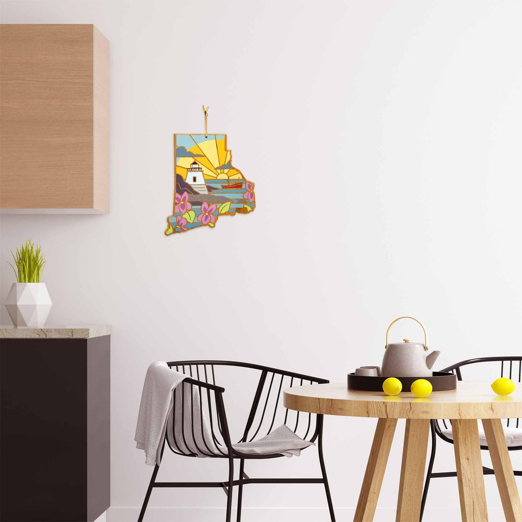Rhode Island Cutting Board with Artwork by Summer Stokes